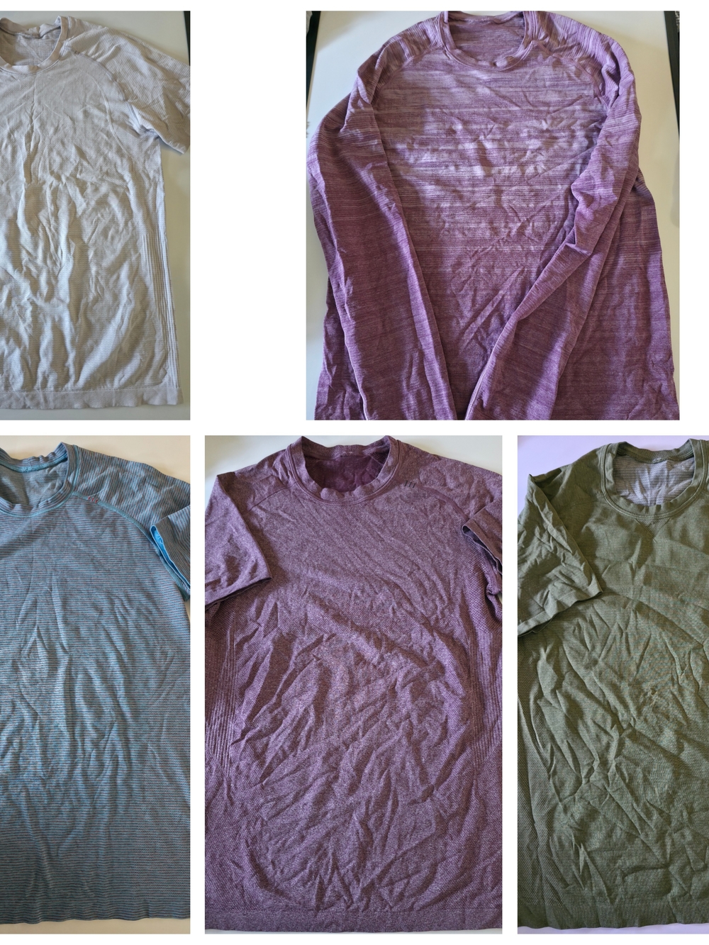 lululemon athletica BUNDLE OF 5 Men's Short Sleeve Crew Tee .  All size S